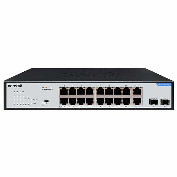 سوییچ 16 پورت نتربیت مدل NGS-F1020P-A